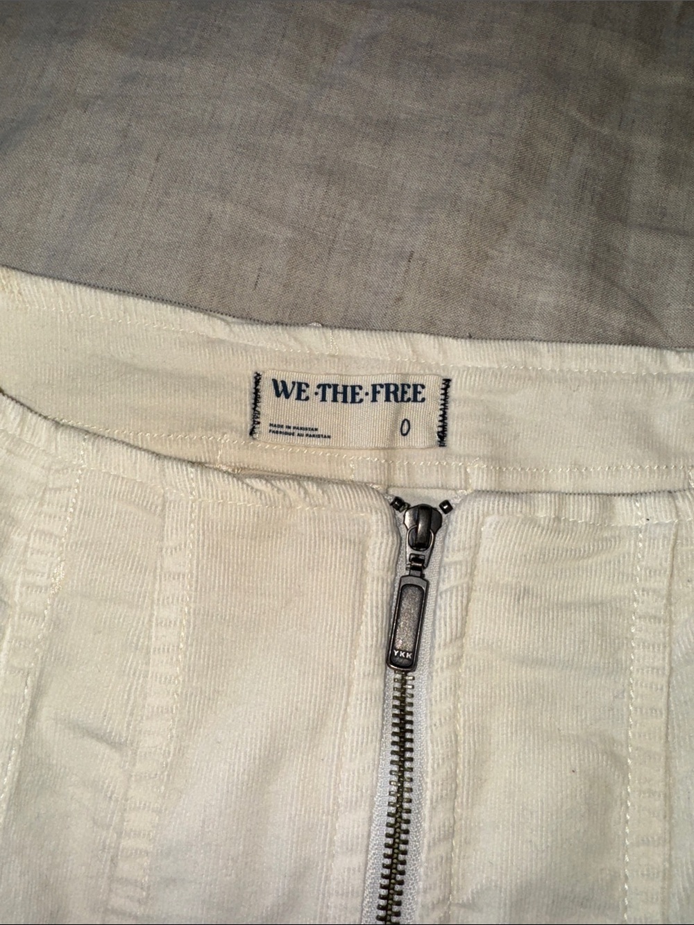 We The Free Off-White Front Zip Mini Skirt - Picture 2 of 5